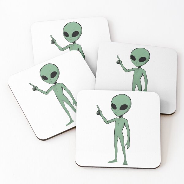 Item preview, Standing Green Alien Pointing Its Finger Upward designed and sold by NithskeBR.