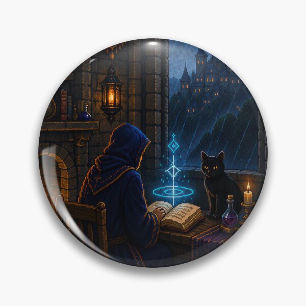 Item preview, Rainbound Sorcerer and the Midnight Familiar  designed and sold by Sketchlegacy.