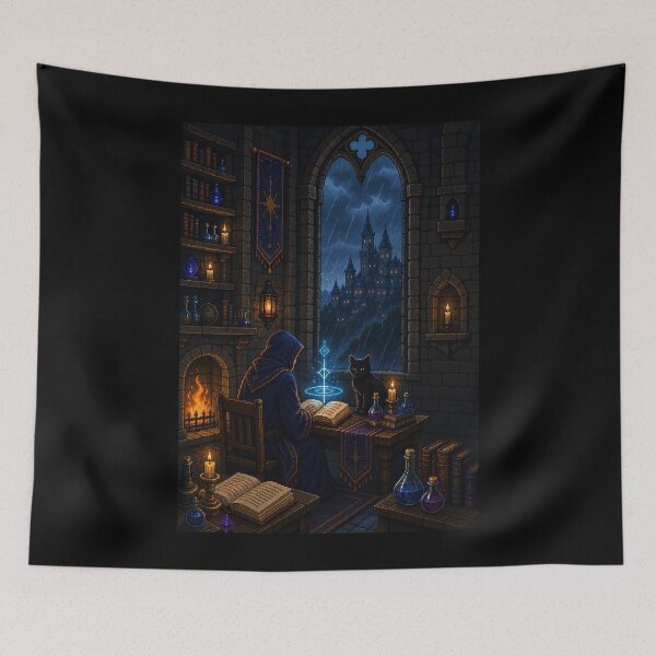 Item preview, Rainbound Sorcerer and the Midnight Familiar  designed and sold by Sketchlegacy.
