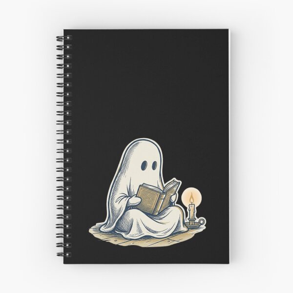Item preview, Ghost Reading Book by Candlelight – Victorian Occult Sticker Art Crosshatch Screen Print Illustration designed and sold by OnPointOutfits.