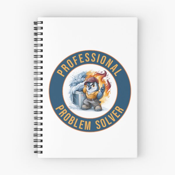 Item preview, Professional Problem Solver Penguin | HVAC Technician Hero Mascot Shirt, Snow & Fire Split Screen Badge designed and sold by WayOutWorks.