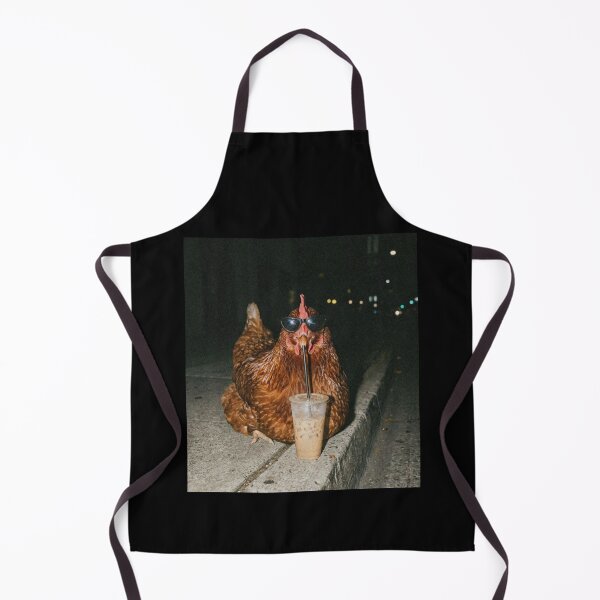 Item preview, Funny Chicken Drinking Iced Coffee Office Meme For Pet Lovers designed and sold by AishaOneLove.