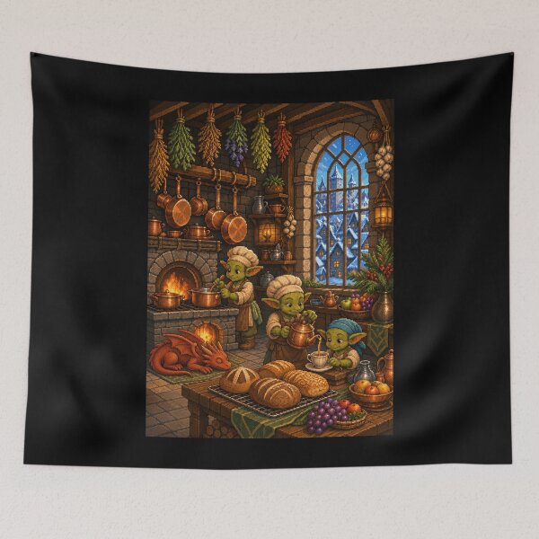 Item preview, Winter Morning at the Goblin Bakery  designed and sold by Sketchlegacy.