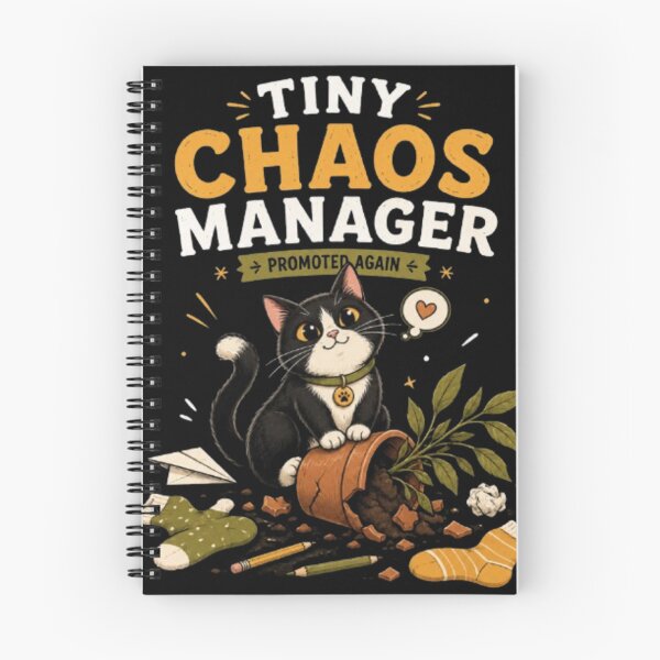 Item preview, Tiny Chaos Manager Cat, Funny Tuxedo Cat, Cat Owner Gift, Mischievous Cat Sticker, Funny Cat Shirt, Pet Lover Design designed and sold by TulipsArtDesigns .