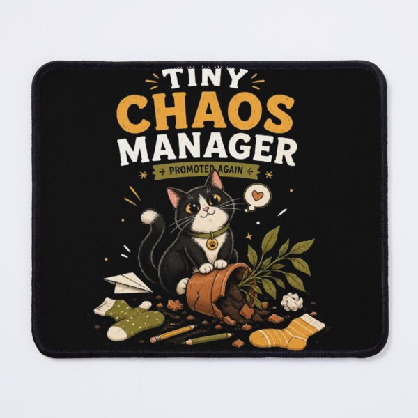 Item preview, Tiny Chaos Manager Cat, Funny Tuxedo Cat, Cat Owner Gift, Mischievous Cat Sticker, Funny Cat Shirt, Pet Lover Design designed and sold by TulipsArtDesigns .