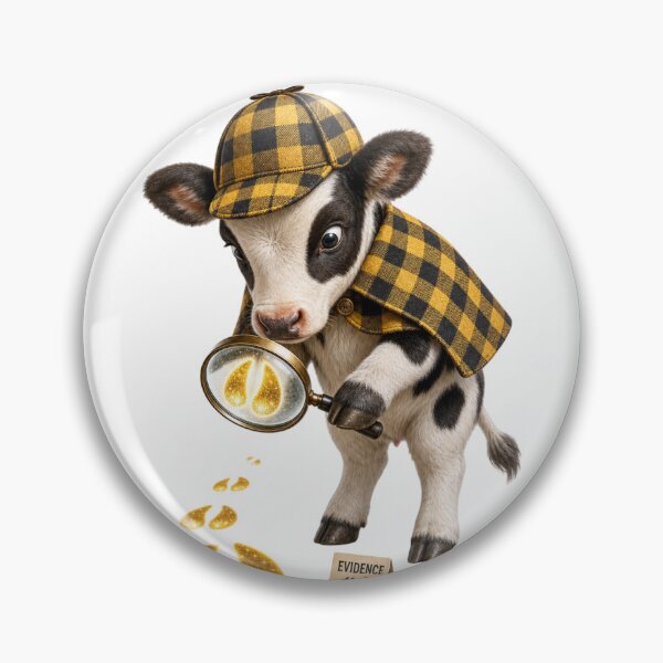 Item preview, Cute Cow Detective designed and sold by Blush Meadow Trading Co.