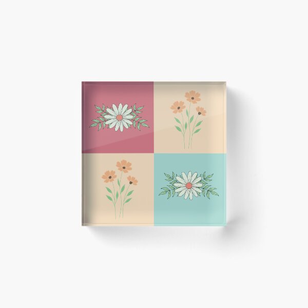 Item preview, Four Square Floral designed and sold by Luckidesigns.