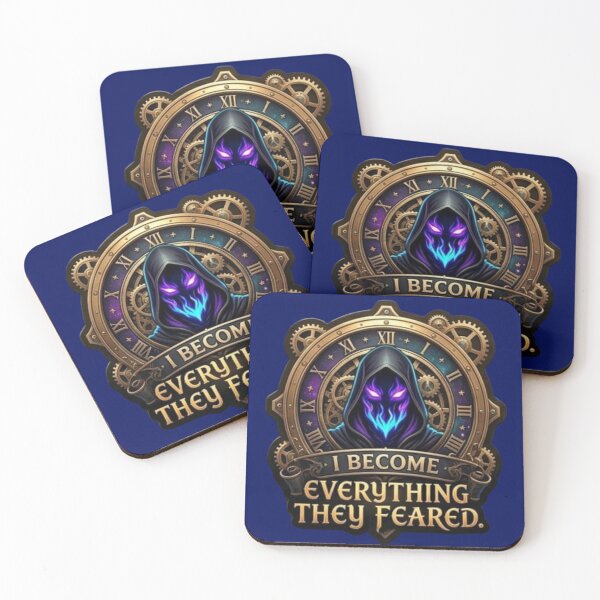 Item preview, I Become Everything They Feared Steampunk Clock - Dark Fantasy Sticker designed and sold by Scro-Ciob-Shop.