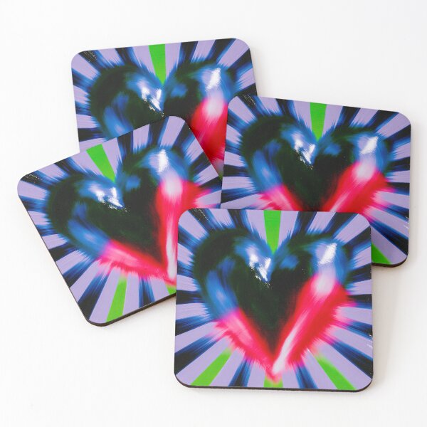 Item preview, Electric Psychedelic Heart Sunburst designed and sold by bubblegoth.