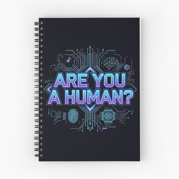 Item preview, Are You A Human? Futuristic AI Digital Identity Verification Design designed and sold by Bhaskar Digital Art.
