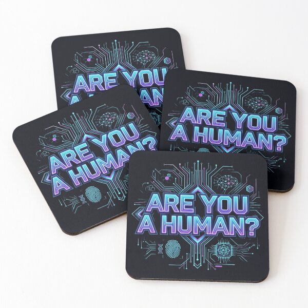 Item preview, Are You A Human? Futuristic AI Digital Identity Verification Design designed and sold by Bhaskar Digital Art.