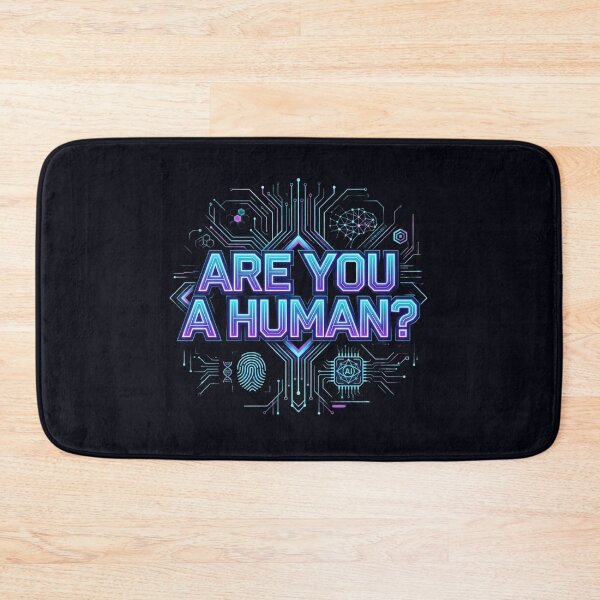 Item preview, Are You A Human? Futuristic AI Digital Identity Verification Design designed and sold by Bhaskar Digital Art.