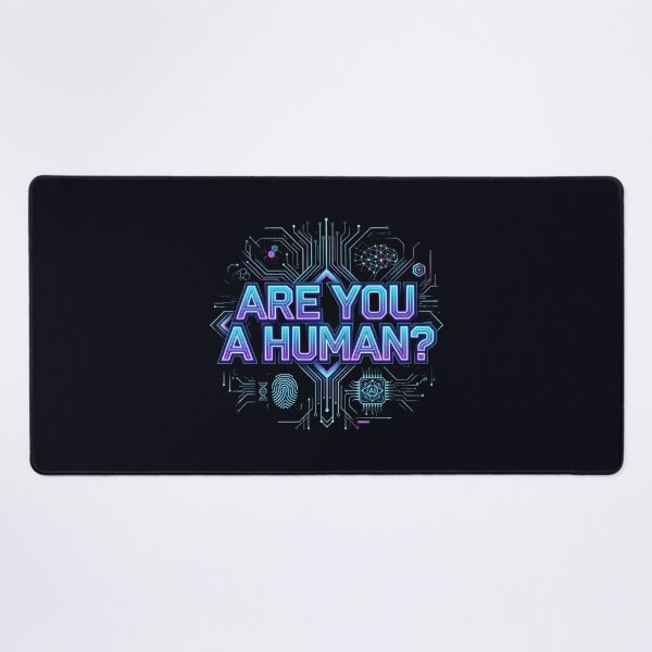Item preview, Are You A Human? Futuristic AI Digital Identity Verification Design designed and sold by Bhaskar Digital Art.