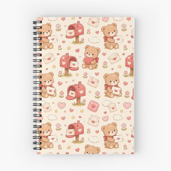 Item preview, Teddy Bear Heart Mailbox Kawaii Pattern designed and sold by Soft Berry Studio.