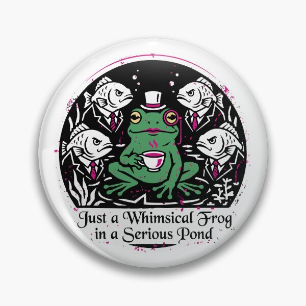 Item preview, Just a Whimsical Frog in a Serious Pond Funny Frog designed and sold by XYZ LAB by Jesuperman.
