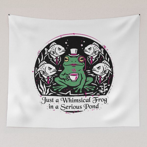Item preview, Just a Whimsical Frog in a Serious Pond Funny Frog designed and sold by XYZ LAB by Jesuperman.