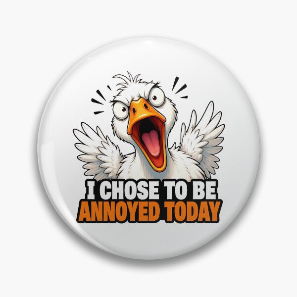 Item preview, Funny Angry Goose Sticker Vector Comic Meme Art designed and sold by RareVisuals.