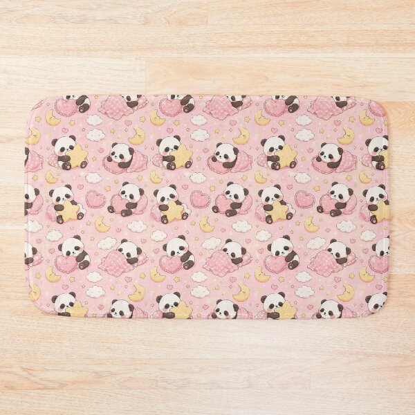 Item preview, Panda Love Star Pillow Kawaii Pattern designed and sold by Soft Berry Studio.