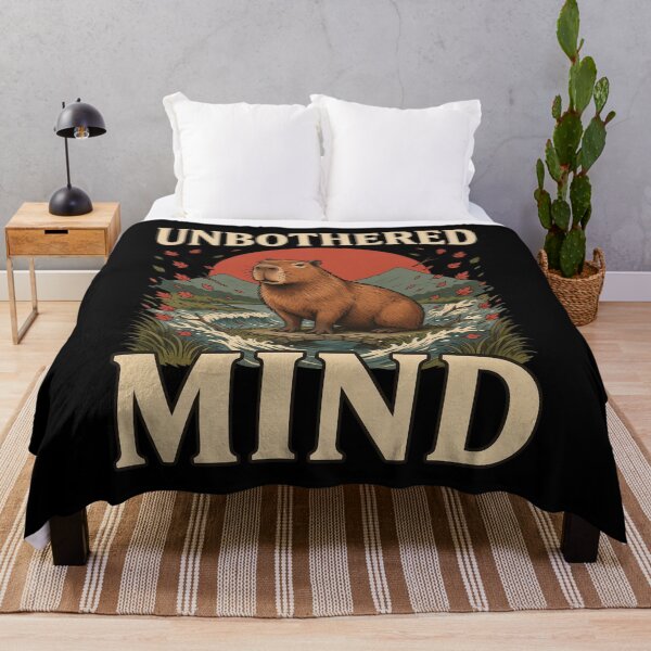 Item preview, Unbothered Mind Capybara – Vintage Stoic Zen Design designed and sold by No Excuses Supply.
