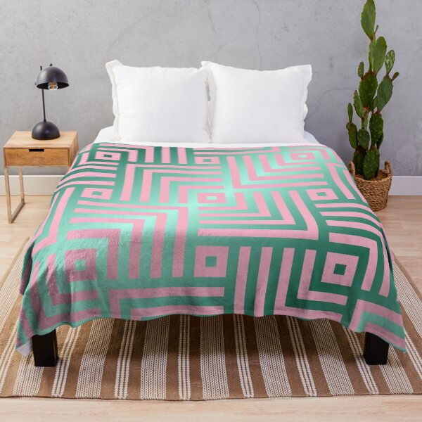 Item preview, Art Deco Pink And Mint Geometric Pattern designed and sold by DEC02.