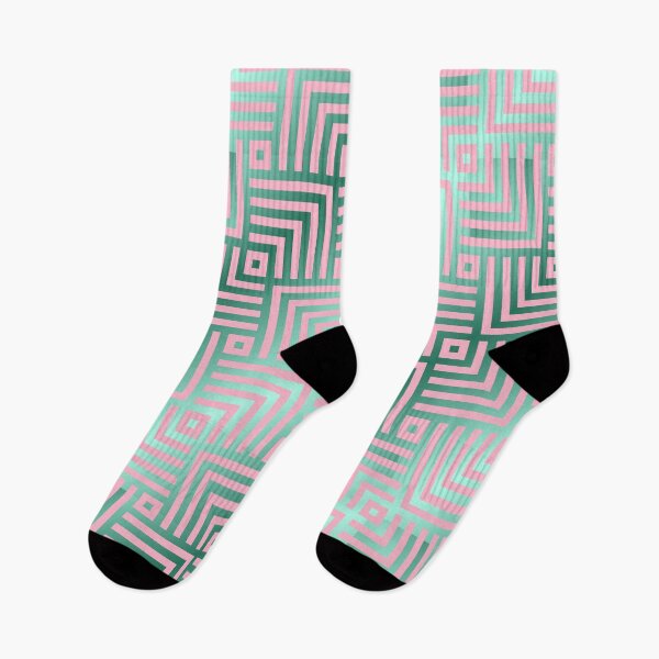 Item preview, Art Deco Pink And Mint Geometric Pattern designed and sold by DEC02.