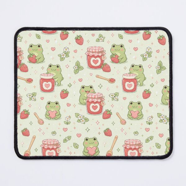 Item preview, Frog Love Jam Jar Kawaii Pattern designed and sold by Soft Berry Studio.