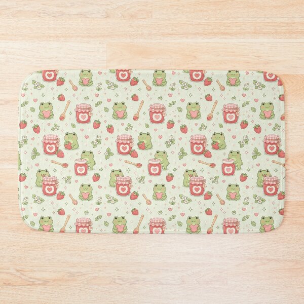 Item preview, Frog Love Jam Jar Kawaii Pattern designed and sold by Soft Berry Studio.