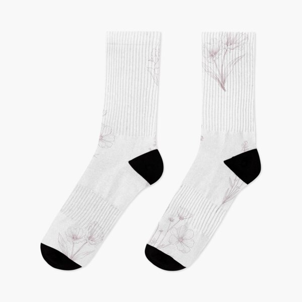 Item preview, Botanical Line Art Floral Pattern Minimalist Pink and Black Elegant Flowers designed and sold by Mypixieart.