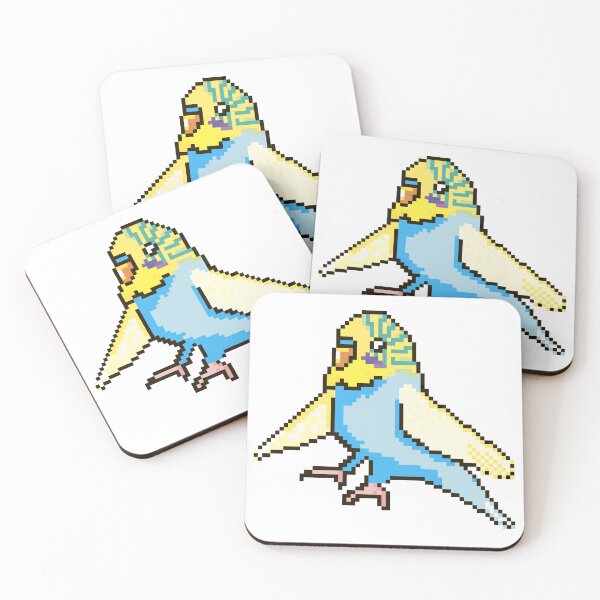 Item preview, Pixel Art Wavy Parrot Cute Budgie designed and sold by OrPolly.