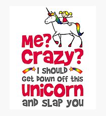 Funny Unicorn Photographic Print
