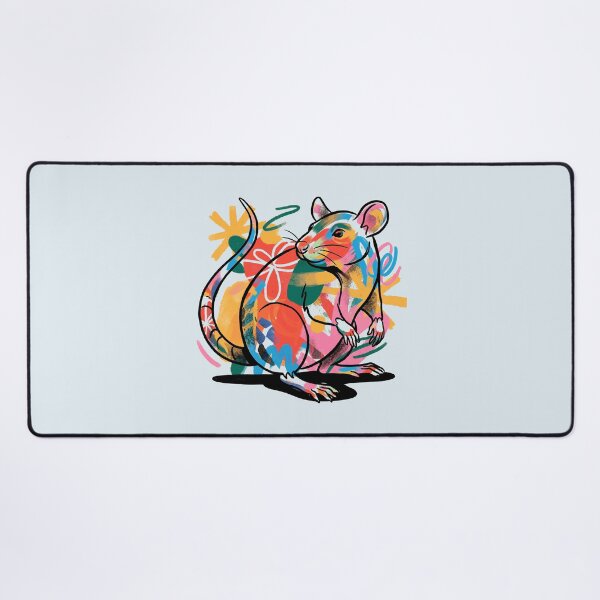 Item preview, Abstract Pet Rat Colorful Watercolor Rodent Lover Art designed and sold by KiwiRider.