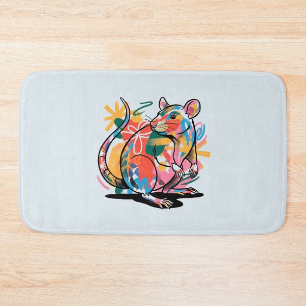 Item preview, Abstract Pet Rat Colorful Watercolor Rodent Lover Art designed and sold by KiwiRider.