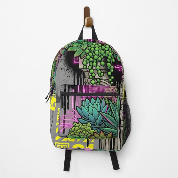Item preview, Cyberpunk Urban Jungle Succulent Protocol Neon Aesthetic designed and sold by Pride Emblem Prints.