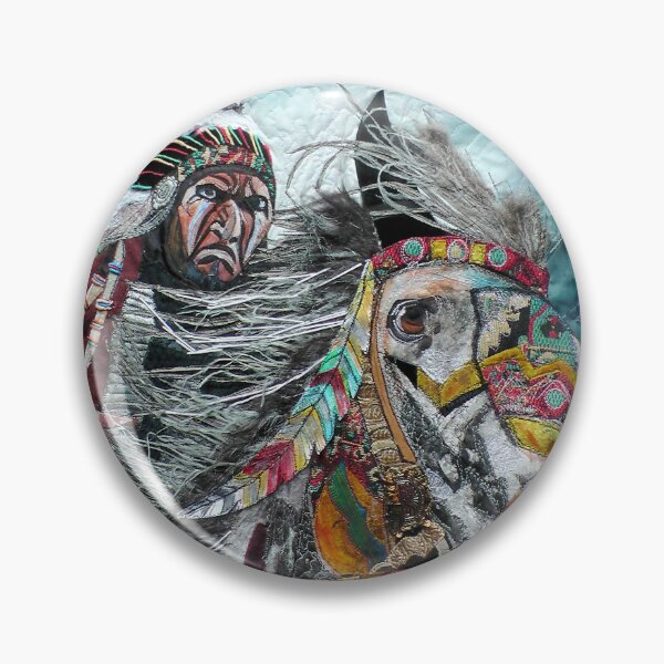 Item preview, Red Indian on horseback. Native American art. designed and sold by NisaKiley.