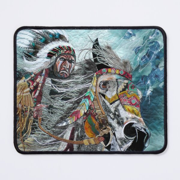 Item preview, Red Indian on horseback. Native American art. designed and sold by NisaKiley.