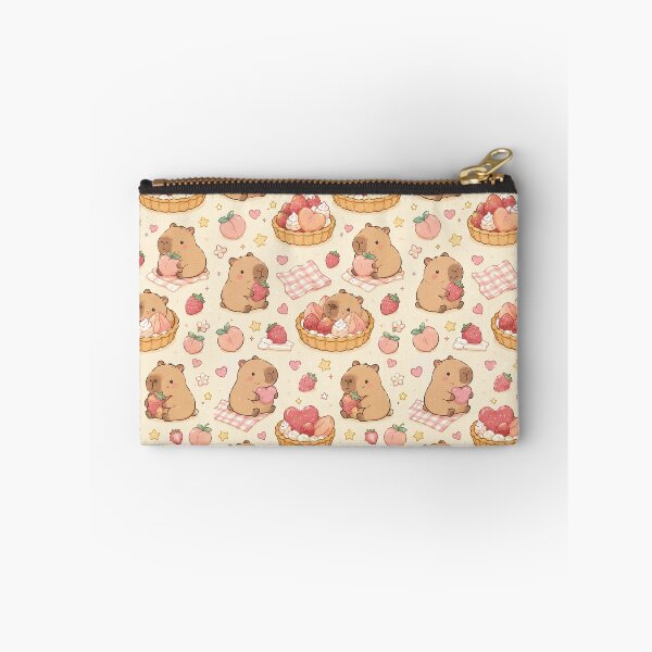 Item preview, Capybara Love Fruit Tart Kawaii Pattern designed and sold by Soft Berry Studio.