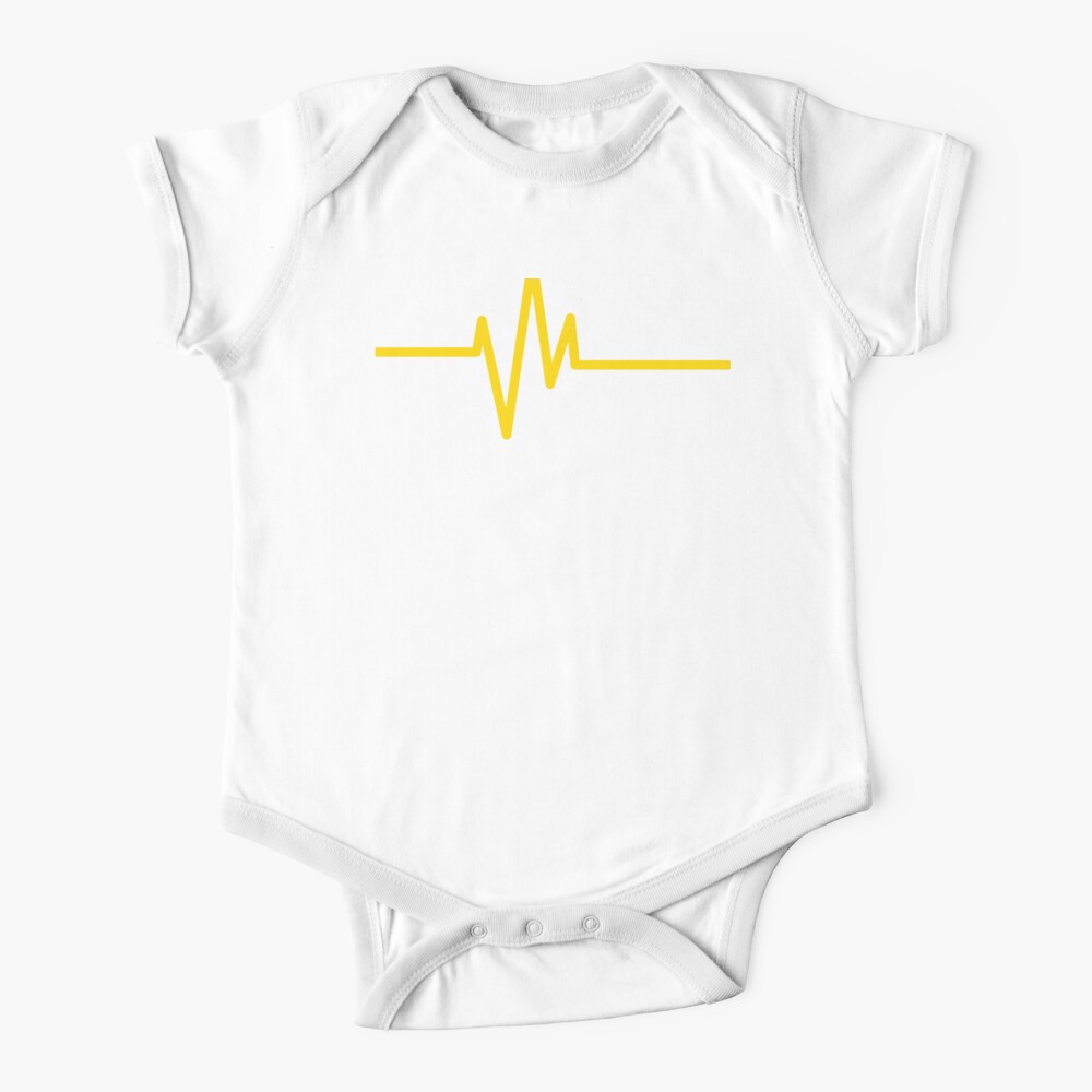 911 Emergency Dispatchers Thin Yellow Line Heartbeat Baby One Piece By Normaltshirts Redbubble