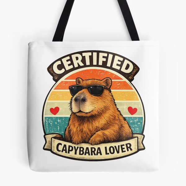 Item preview, Certified Capybara Lover Vintage Retro Capybara Sunglasses Design designed and sold by AnanthDesign.