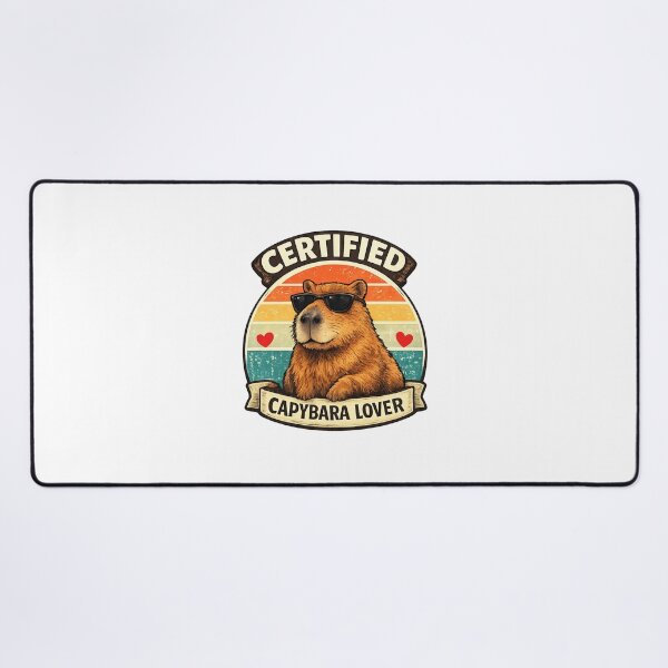 Item preview, Certified Capybara Lover Vintage Retro Capybara Sunglasses Design designed and sold by AnanthDesign.