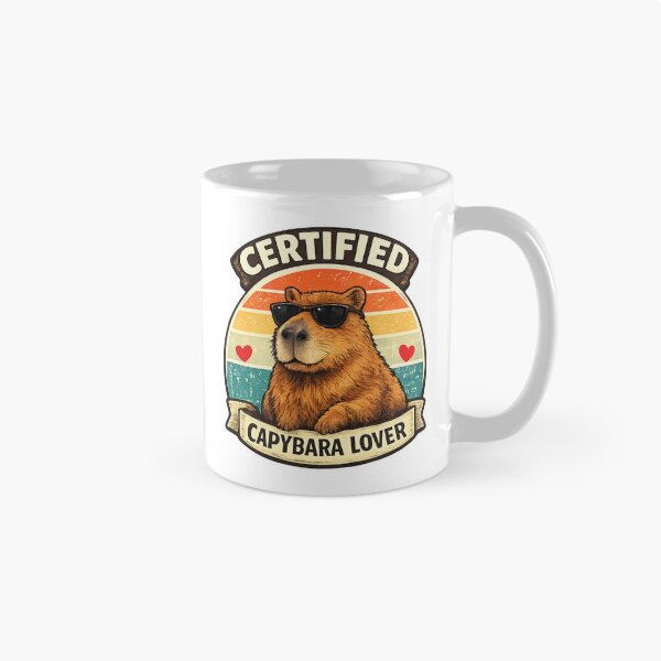 Item preview, Certified Capybara Lover Vintage Retro Capybara Sunglasses Design designed and sold by AnanthDesign.