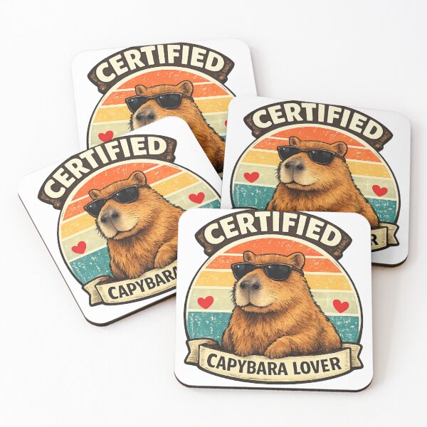 Item preview, Certified Capybara Lover Vintage Retro Capybara Sunglasses Design designed and sold by AnanthDesign.