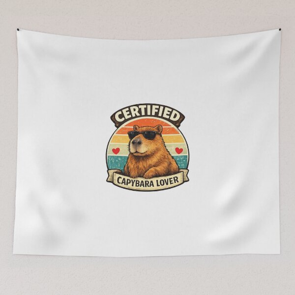 Item preview, Certified Capybara Lover Vintage Retro Capybara Sunglasses Design designed and sold by AnanthDesign.