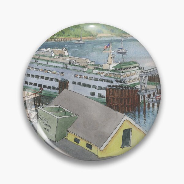 Item preview, Friday Harbor ferry, San Juan Island, Washington designed and sold by Dave Baab watercolors.