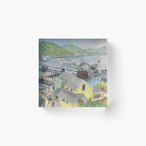Item preview, Friday Harbor ferry, San Juan Island, Washington designed and sold by Dave Baab watercolors.