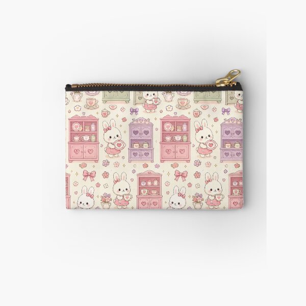 Item preview, Bunny Heart Cupboard Kawaii Pattern designed and sold by Soft Berry Studio.