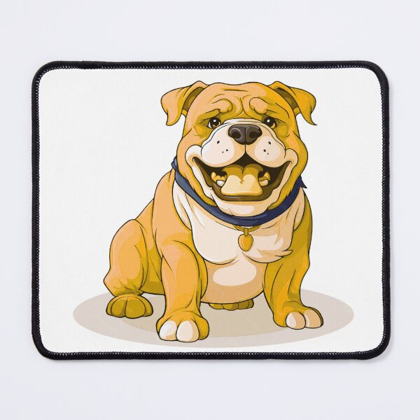 Item preview, Happy English Bulldog Illustration - Cute Smiling Dog Vector Art designed and sold by EHdesignShop.