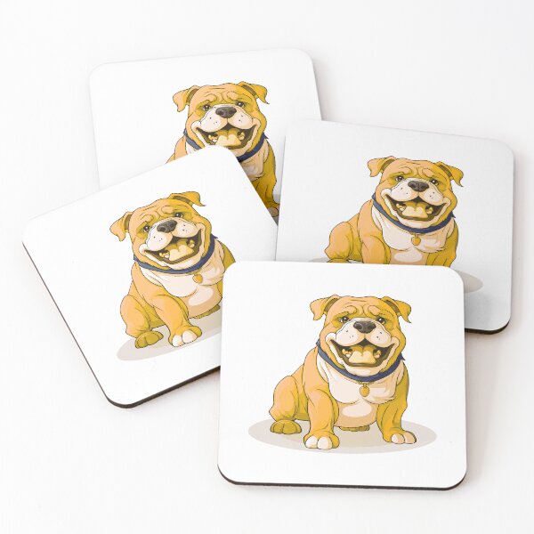 Item preview, Happy English Bulldog Illustration - Cute Smiling Dog Vector Art designed and sold by EHdesignShop.