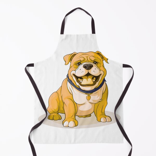 Item preview, Happy English Bulldog Illustration - Cute Smiling Dog Vector Art designed and sold by EHdesignShop.