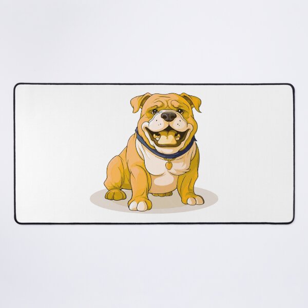 Item preview, Happy English Bulldog Illustration - Cute Smiling Dog Vector Art designed and sold by EHdesignShop.