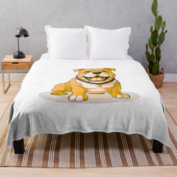 Item preview, Happy English Bulldog Illustration - Cute Smiling Dog Vector Art designed and sold by EHdesignShop.